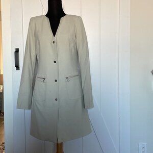 ETCETERA long blazer jacket snap closure office career event wear sz xs